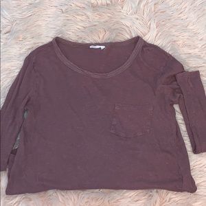 LUSH- Burgundy long sleeve tee